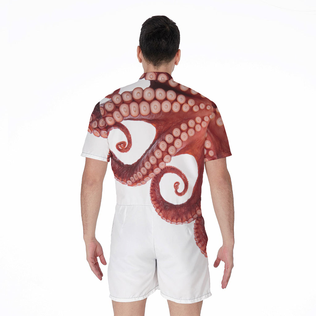 Tentacles Of Octopus Print Men's Rompers