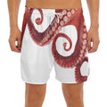 Tentacles Of Octopus Print Men's Split Running Shorts