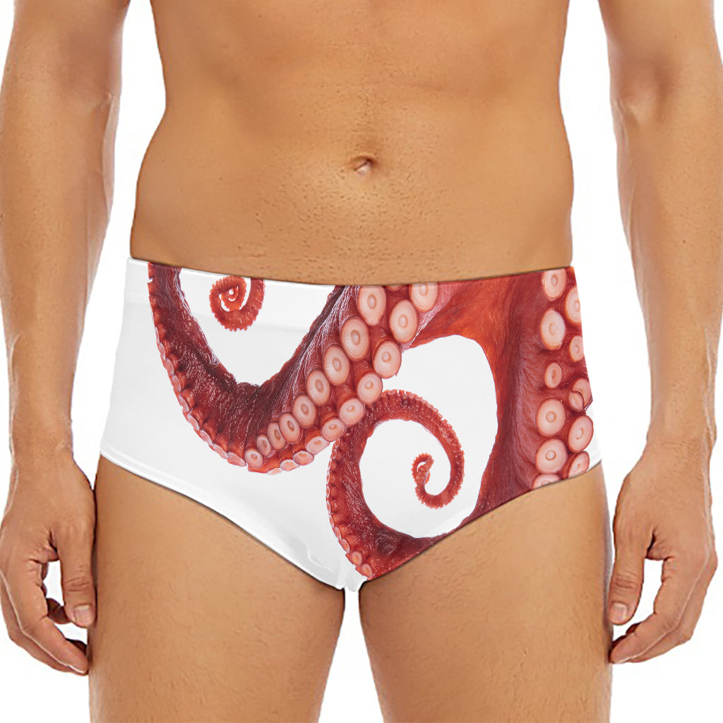 Tentacles Of Octopus Print Men's Triangle Swim Briefs