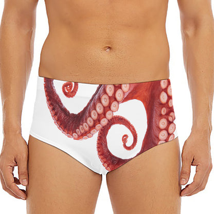 Tentacles Of Octopus Print Men's Triangle Swim Briefs