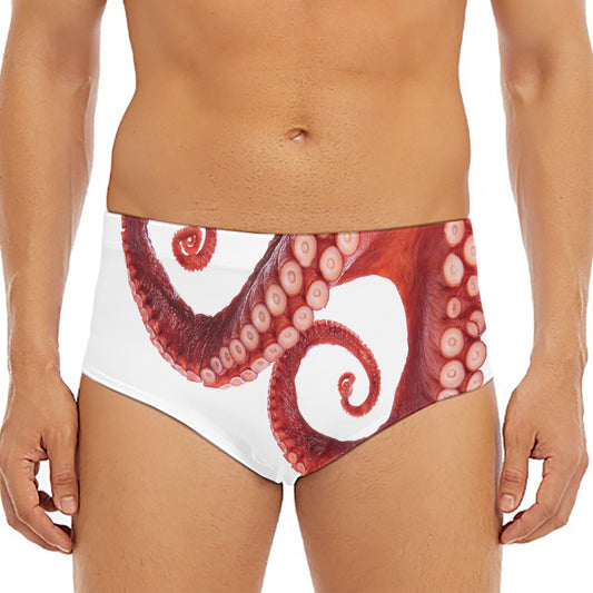 Tentacles Of Octopus Print Men's Triangle Swim Briefs