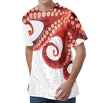 Tentacles Of Octopus Print Men's Velvet T-Shirt