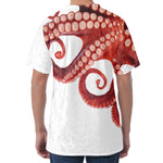 Tentacles Of Octopus Print Men's Velvet T-Shirt