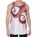 Tentacles Of Octopus Print Men's Velvet Tank Top
