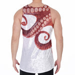 Tentacles Of Octopus Print Men's Velvet Tank Top