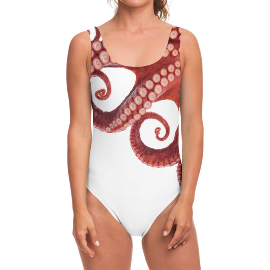 Tentacles Of Octopus Print One Piece Swimsuit