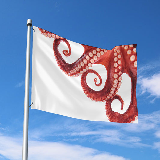 Tentacles Of Octopus Print Polyester Flag