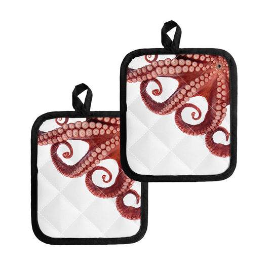Tentacles Of Octopus Print Pot Holders