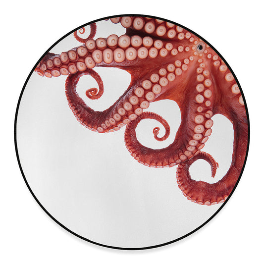 Tentacles Of Octopus Print Round Floor Mat