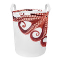 Tentacles Of Octopus Print Round Laundry Basket