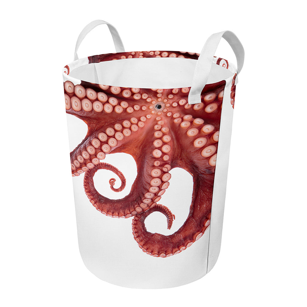 Tentacles Of Octopus Print Round Laundry Basket