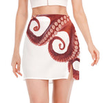Tentacles Of Octopus Print Side Slit Mini Skirt