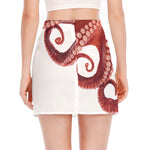 Tentacles Of Octopus Print Side Slit Mini Skirt