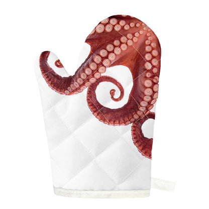 Tentacles Of Octopus Print Single Oven Mitt