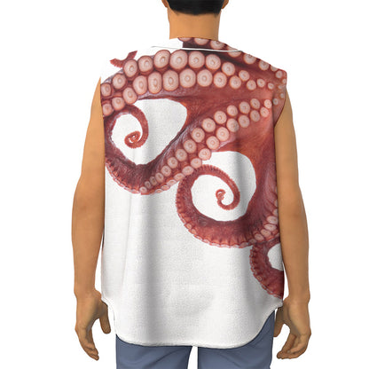 Tentacles Of Octopus Print Sleeveless Baseball Jersey
