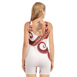 Tentacles Of Octopus Print Sleeveless One Piece Swimsuit