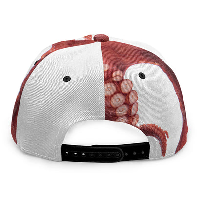 Tentacles Of Octopus Print Snapback Cap