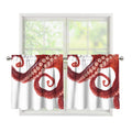 Tentacles Of Octopus Print Tier Curtains