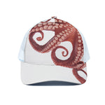 Tentacles Of Octopus Print White Mesh Trucker Cap