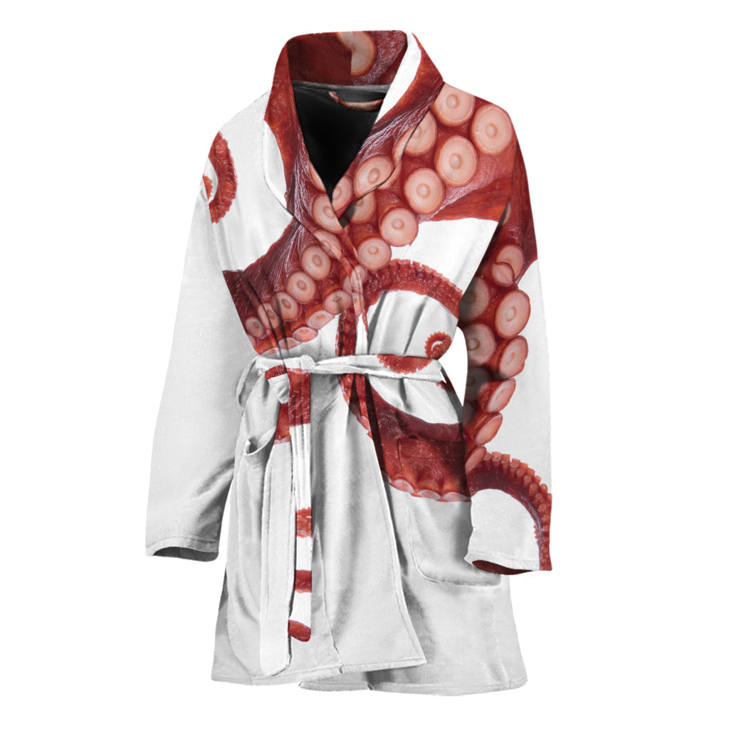 Tentacles Of Octopus Print Women's Bathrobe
