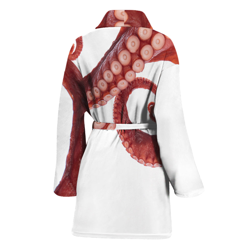 Tentacles Of Octopus Print Women's Bathrobe