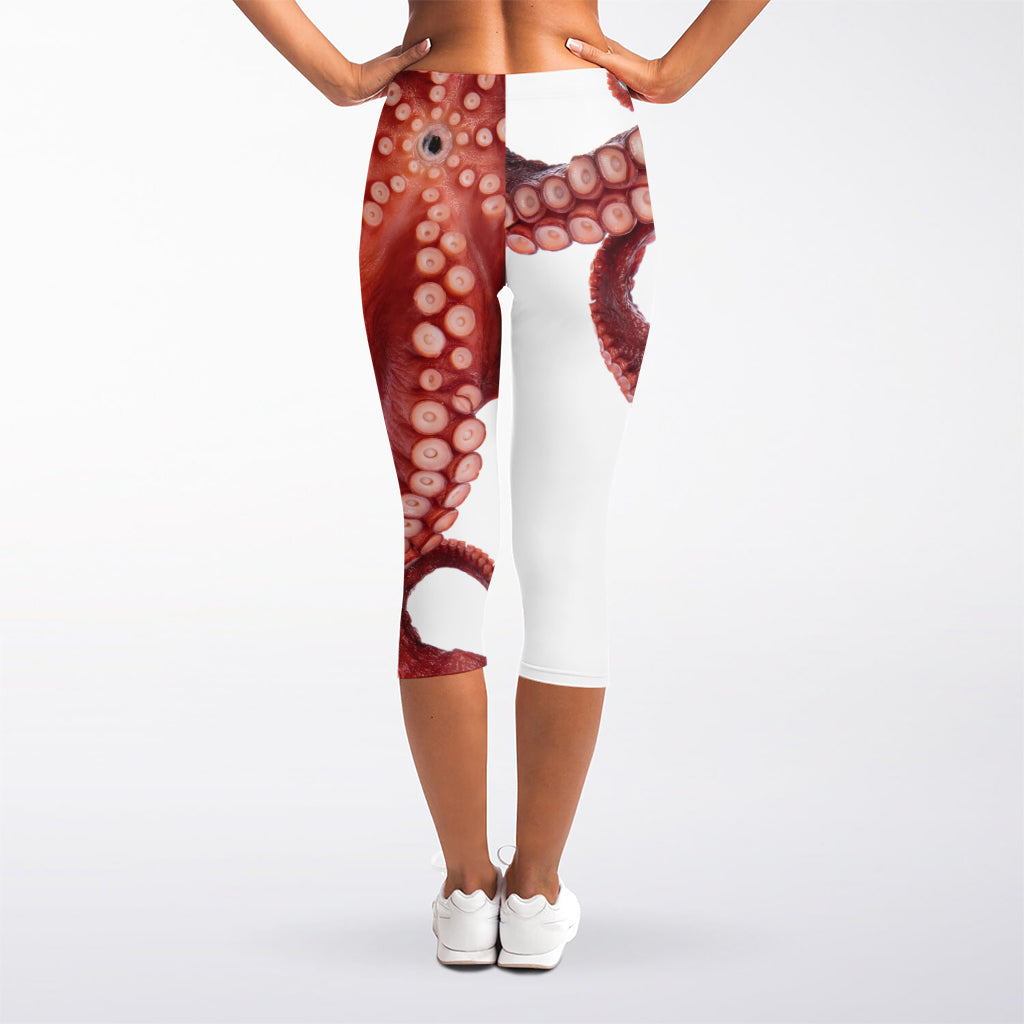 Tentacles Of Octopus Print Women's Capri Leggings