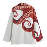 Tentacles Of Octopus Print Women's Cotton Blazer