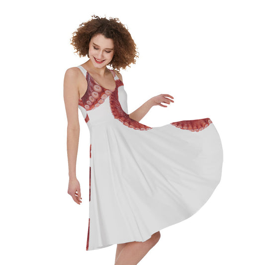 Tentacles Of Octopus Print Women's Sleeveless Dress