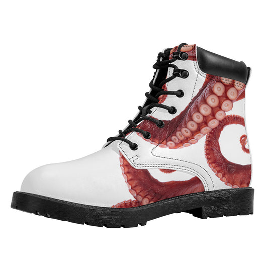 Tentacles Of Octopus Print Work Boots