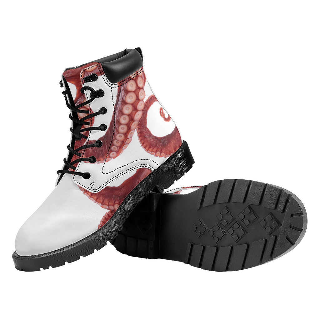 Tentacles Of Octopus Print Work Boots