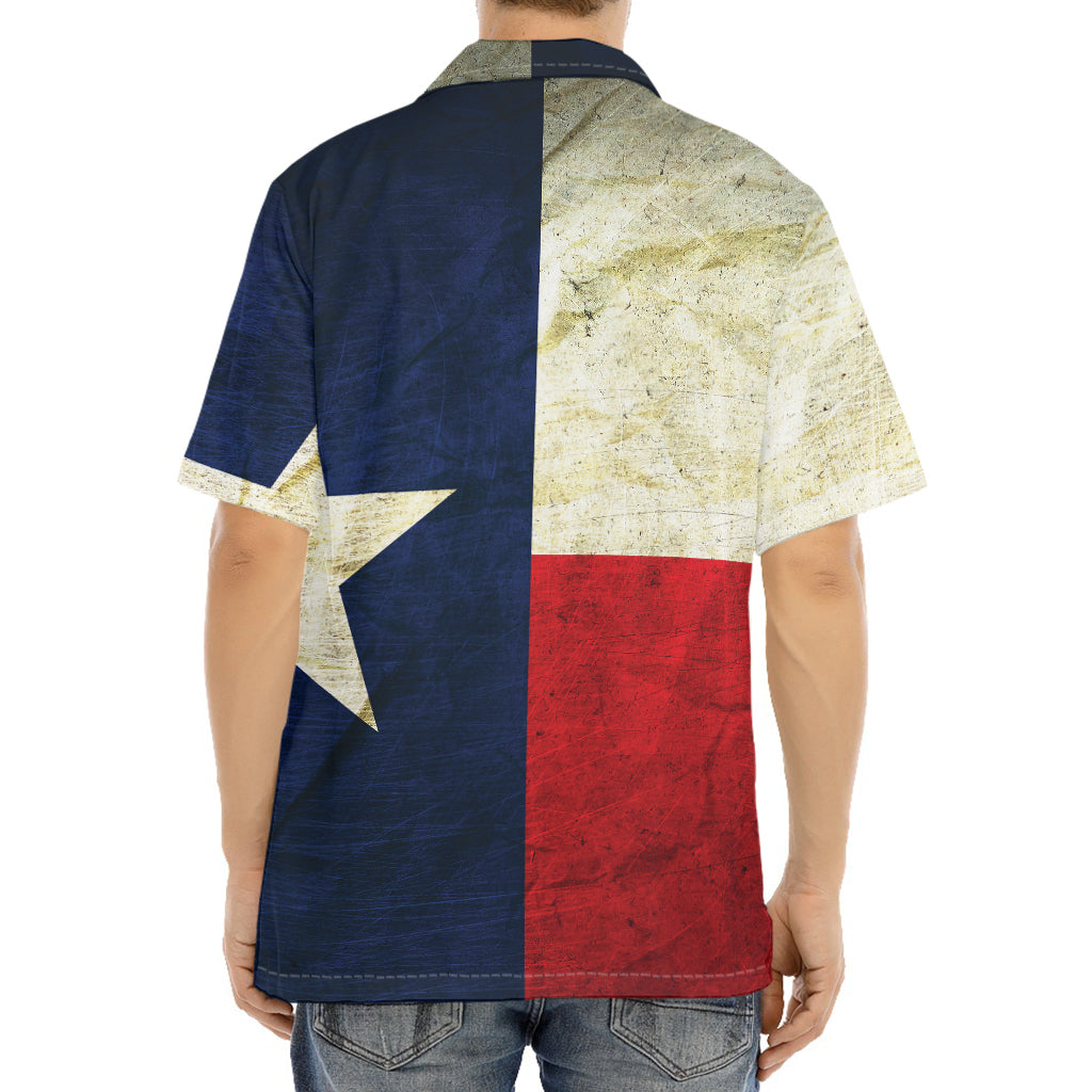 Texas Flag Print Aloha Shirt