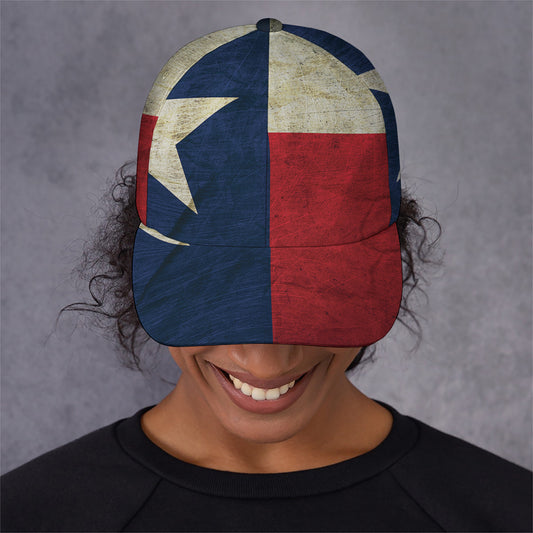 Texas Flag Print Baseball Cap