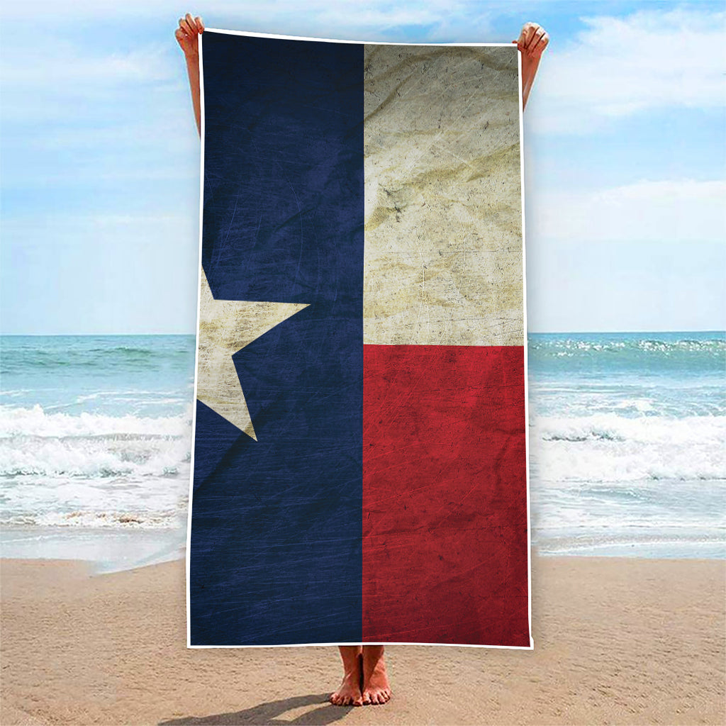 Texas Flag Print Beach Towel
