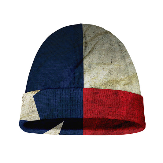 Texas Flag Print Beanie