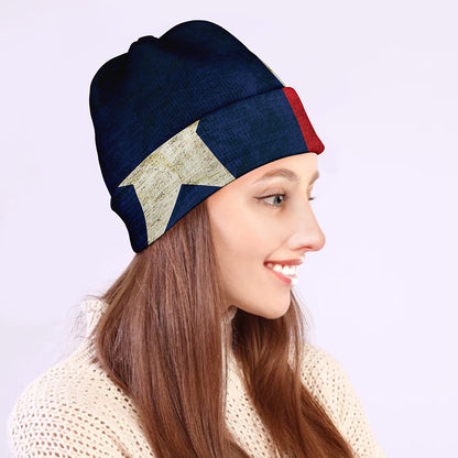 Texas Flag Print Beanie