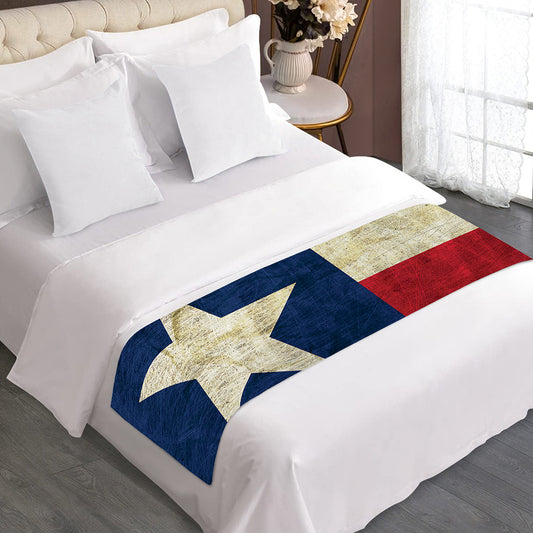 Texas Flag Print Bed Runner