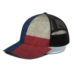 Texas Flag Print Black Mesh Trucker Cap