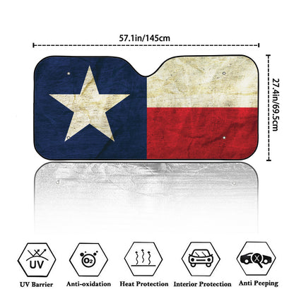 Texas Flag Print Car Windshield Sun Shade