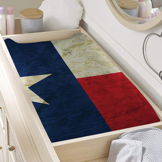 Texas Flag Print Changing Pad Cover