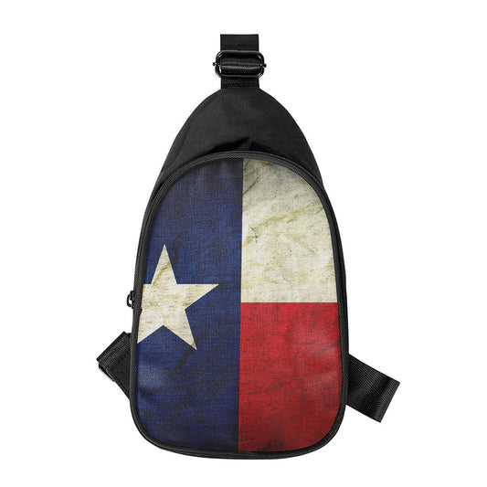 Texas Flag Print Chest Bag