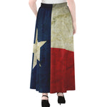 Texas Flag Print Chiffon Maxi Skirt