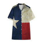 Texas Flag Print Cotton Hawaiian Shirt