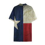 Texas Flag Print Cotton Hawaiian Shirt