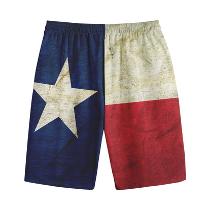 Texas Flag Print Cotton Shorts