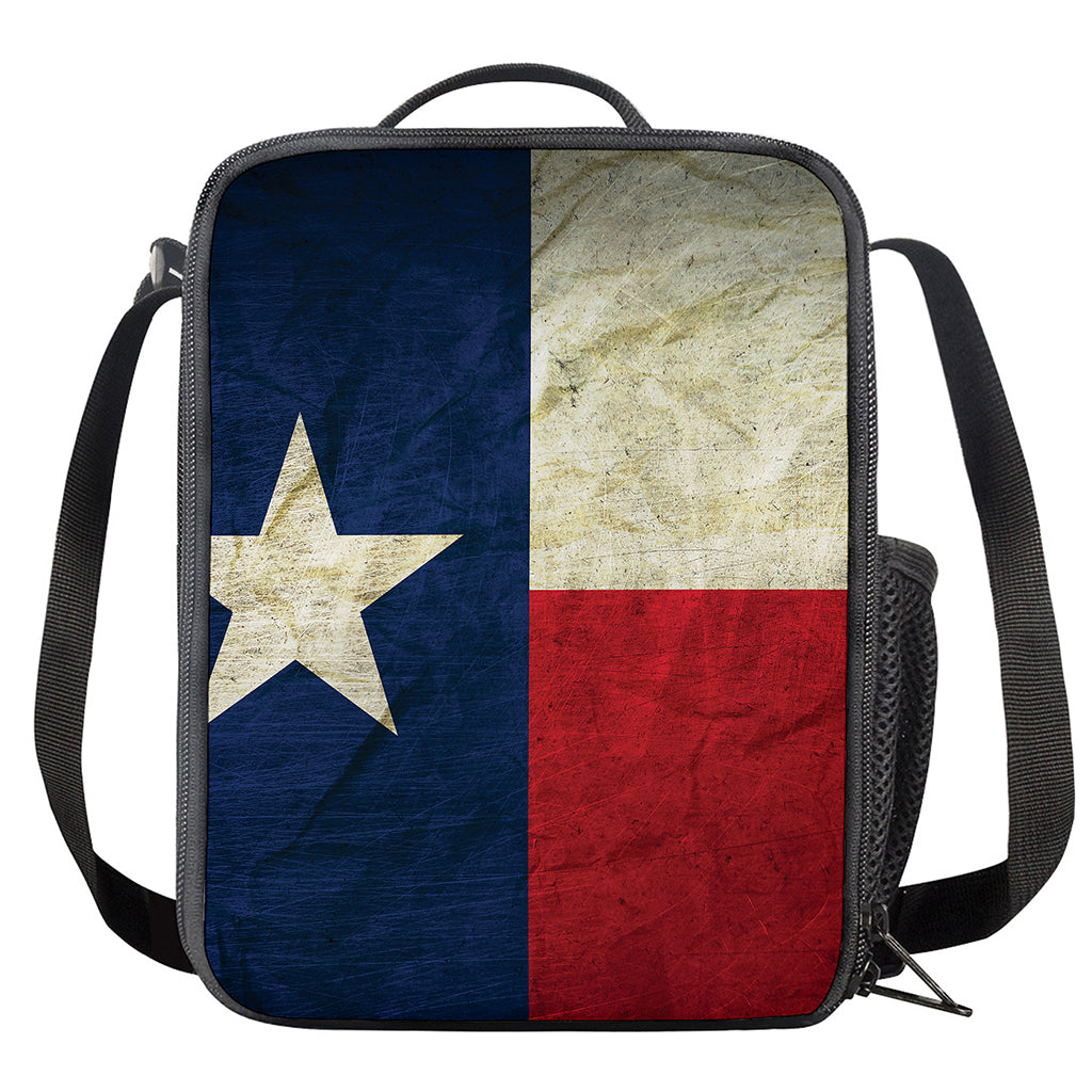 Texas Flag Print Crossbody Lunch Bag