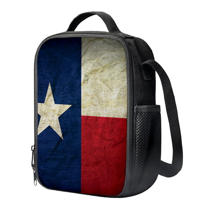 Texas Flag Print Crossbody Lunch Bag