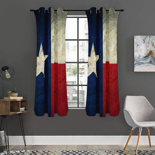 Texas Flag Print Curtain