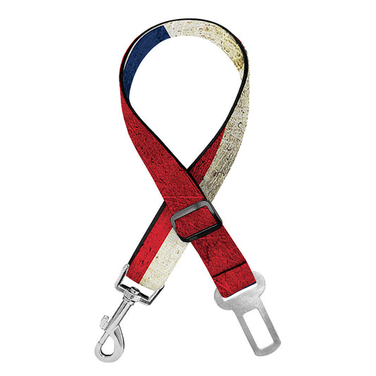 Texas Flag Print Dog Seat Belt