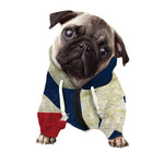 Texas Flag Print Dog Zip Up Hoodie