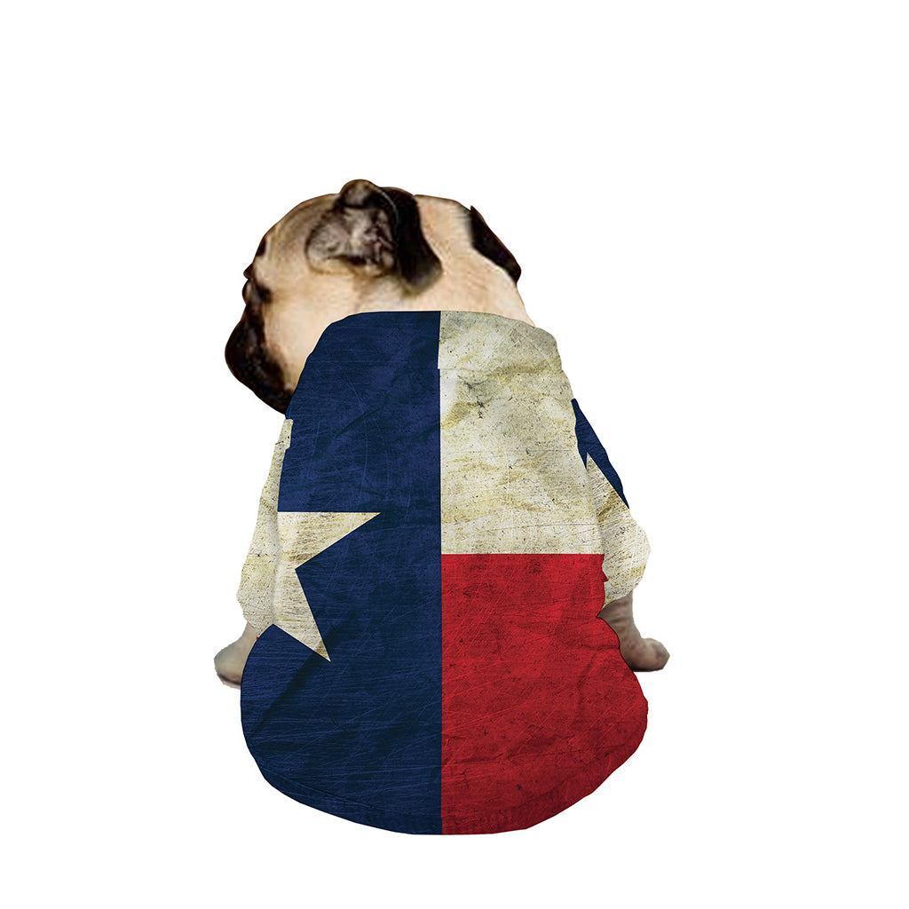 Texas Flag Print Dog Zip Up Jacket